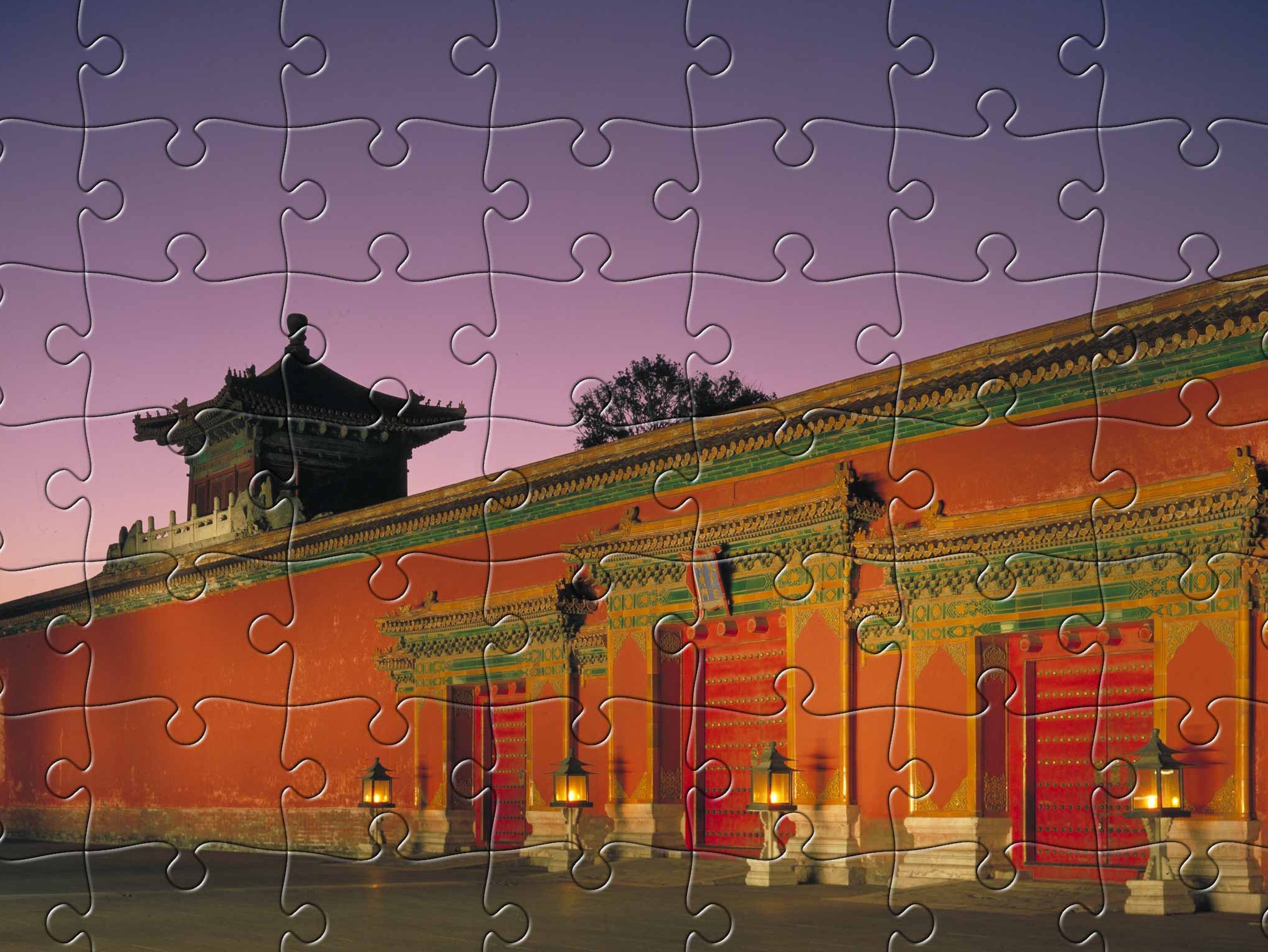 太和殿夜景拼图