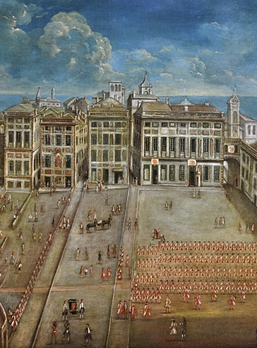 油画《1732年的摩纳哥武器广场》 