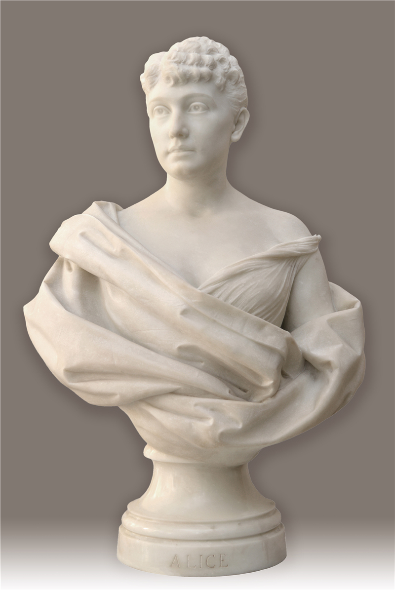爱丽丝公主殿下(1857-1925)白色大理石半身像