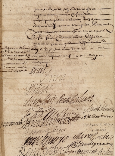 路易一世与夏洛特-卡特琳娜·德·格拉蒙的结婚证书