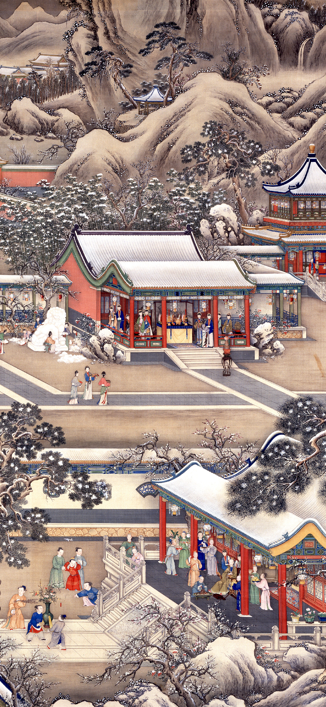 清 弘历喜雪图轴 - 故宫博物院 - 故宫壁纸