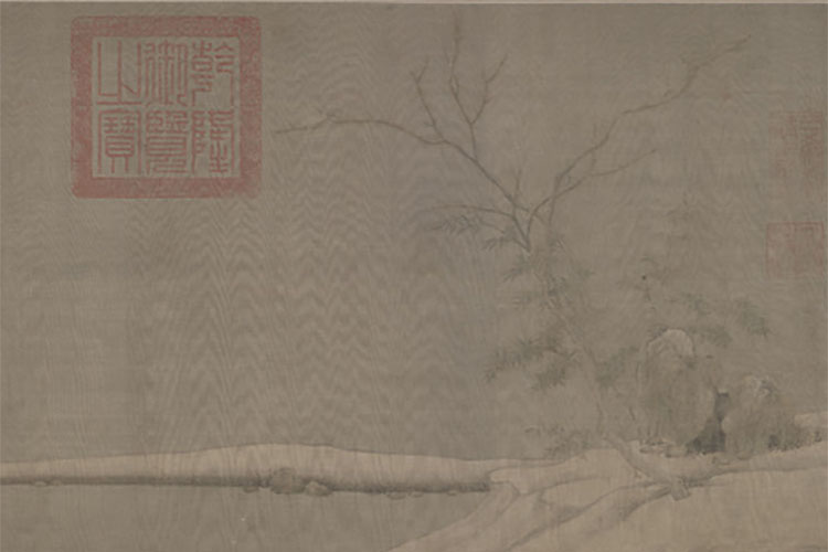 梁师闵芦汀密雪图卷