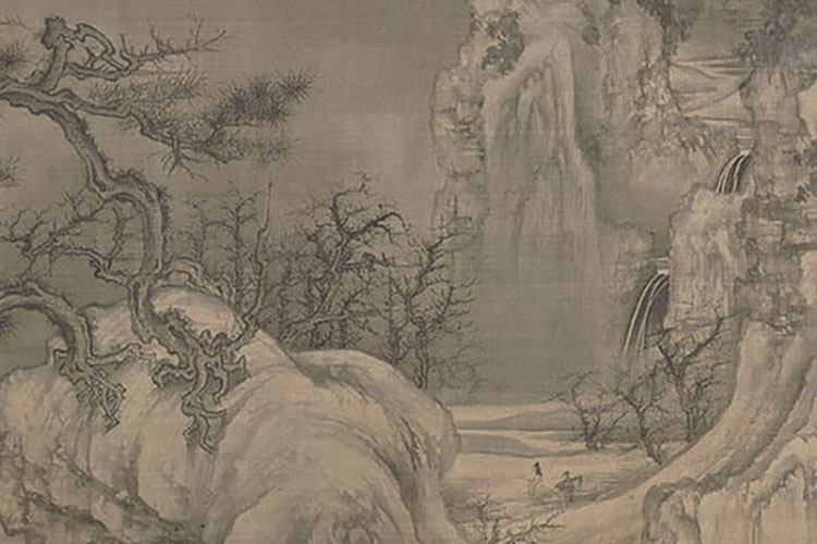 王诜渔村小雪图卷