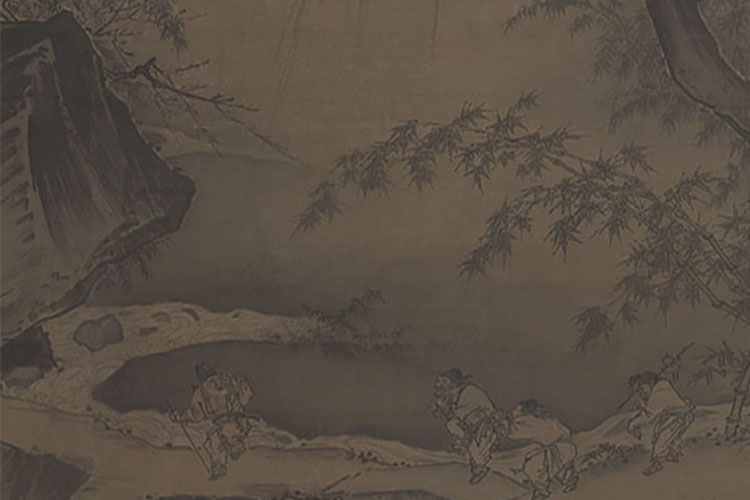 马远踏歌图轴