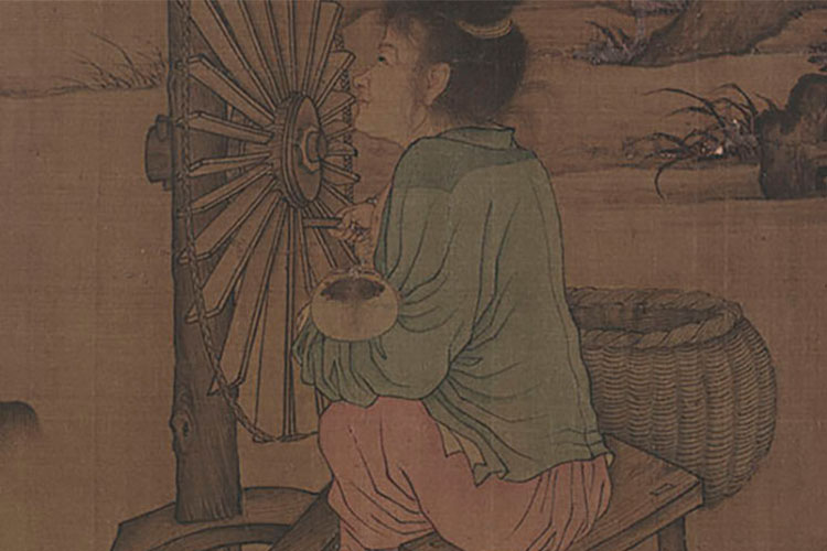 王居正纺车图卷