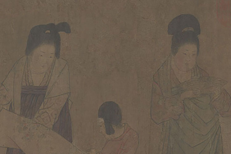 周昉挥扇仕女图卷