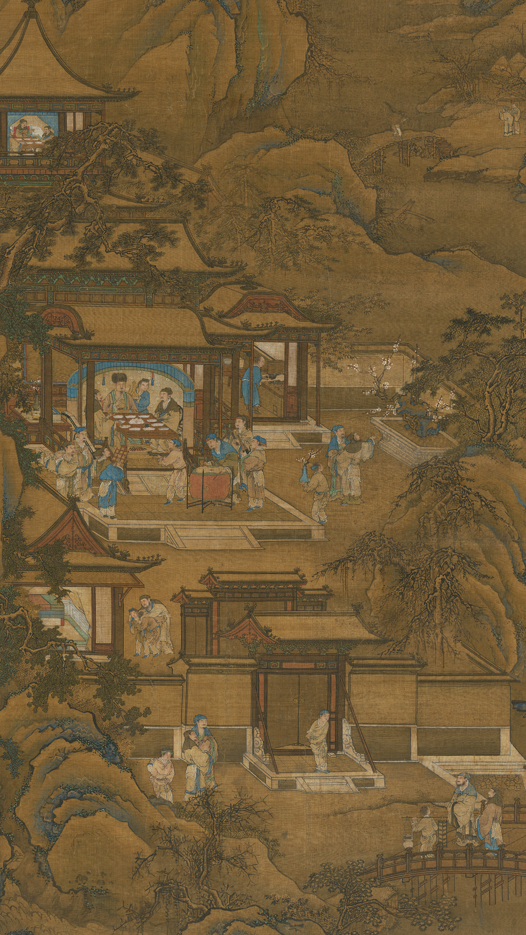 明人对雪赏梅图轴 - 故宫博物院 - 故宫壁纸