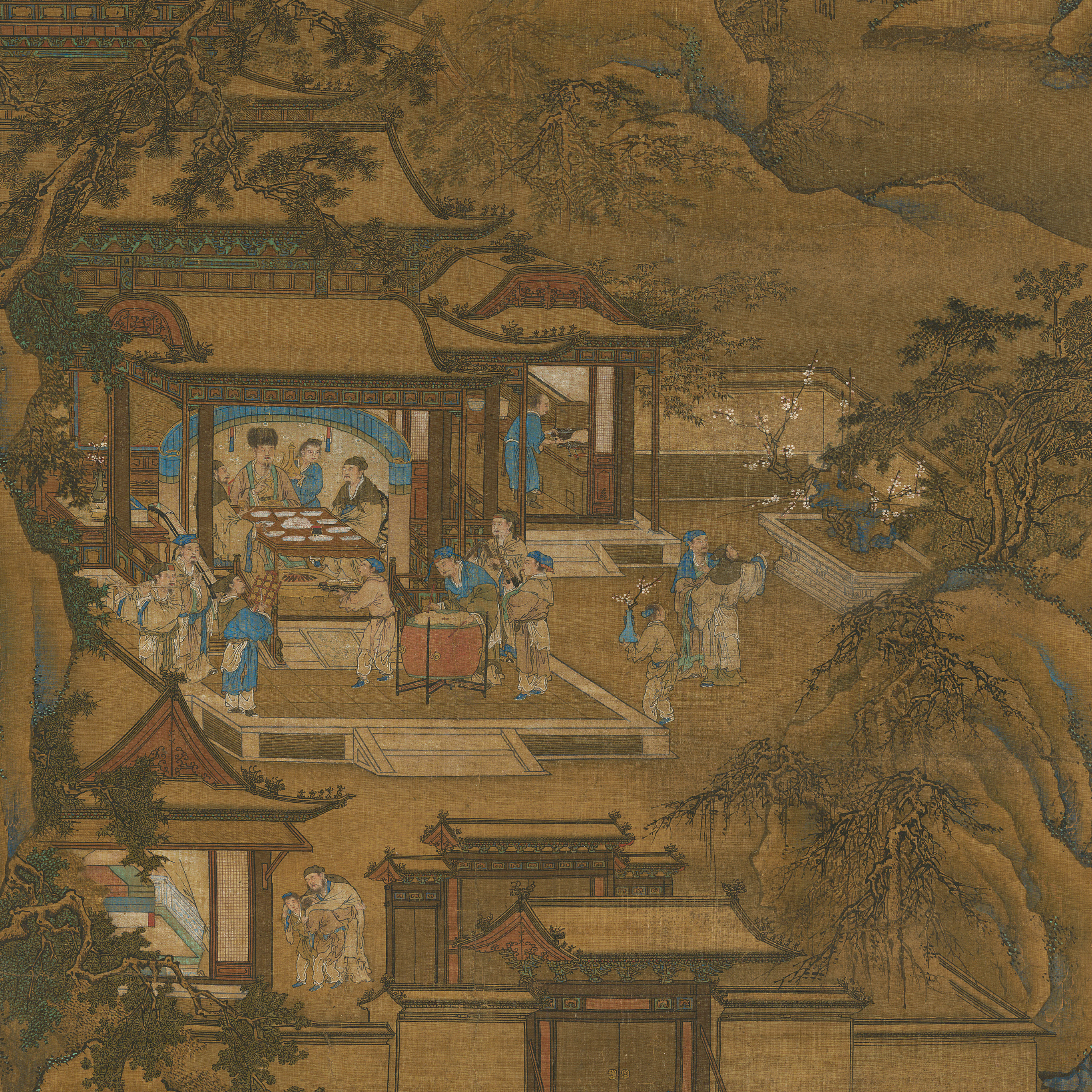 明人对雪赏梅图轴 - 故宫博物院 - 故宫壁纸