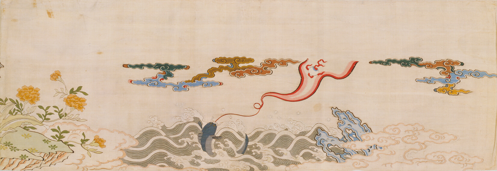 缂丝万年如意图轴