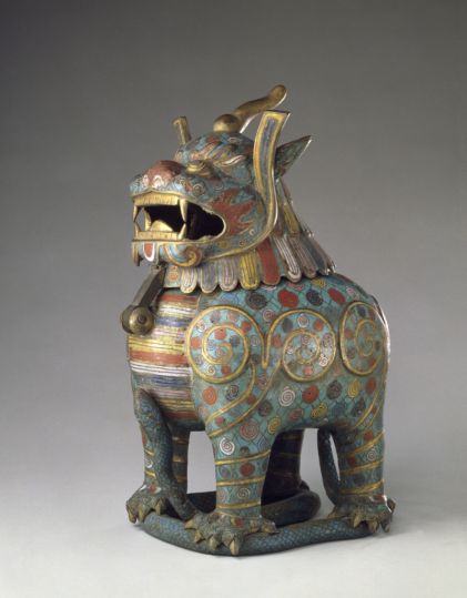 Wanli-mark cloisonne luduan incense burner, The Palace Museum