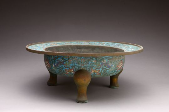 Cloisonne brazier with Eight Auspicious Symbols, The Palace Museum