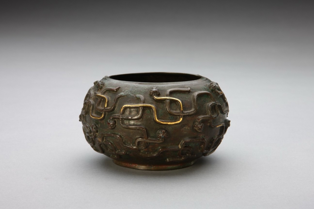 宋 错金银蟠虺纹尊