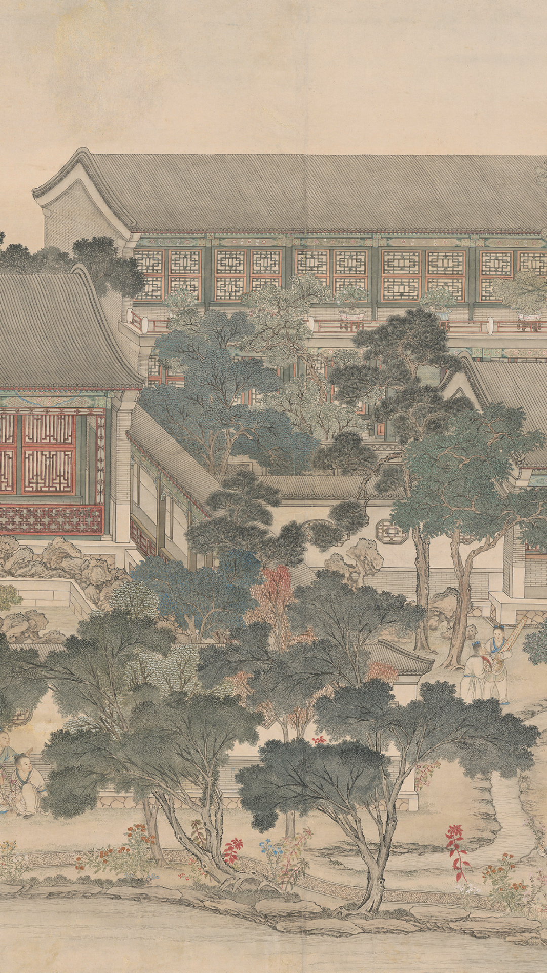 清 张廷彦画弘历行乐图像轴 - 故宫博物院 - 故宫壁纸