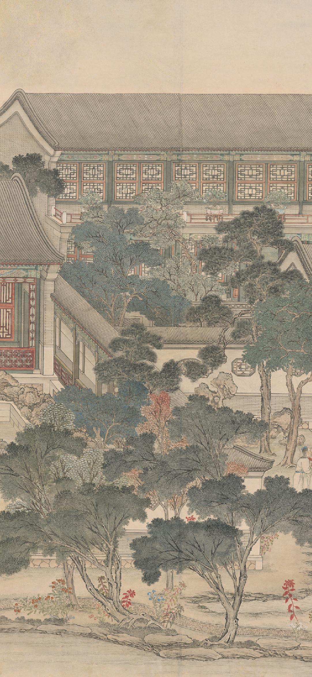 清 张廷彦画弘历行乐图像轴 - 故宫博物院 - 故宫壁纸