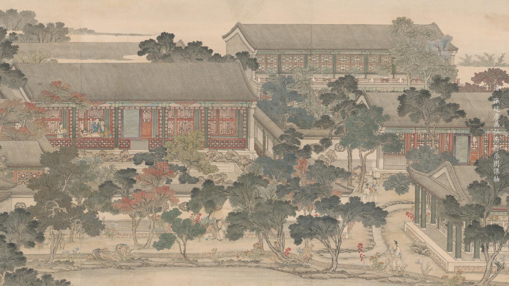 清 张廷彦画弘历行乐图像轴 - 故宫博物院 - 故宫壁纸