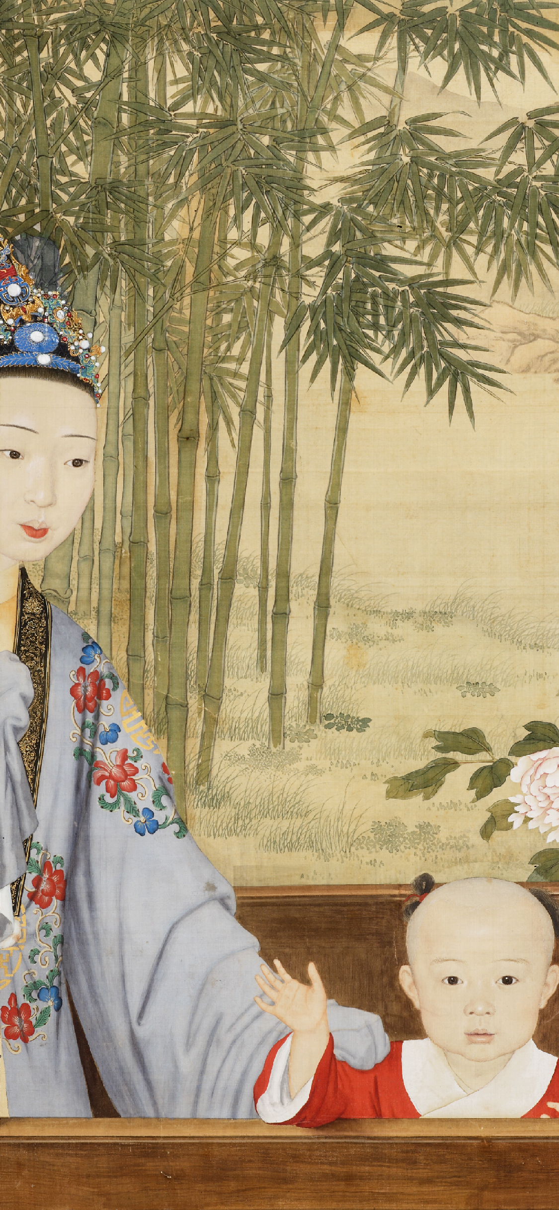 清人画弘历妃及颙琰孩提时像轴 - 故宫博物院 - 故宫壁纸