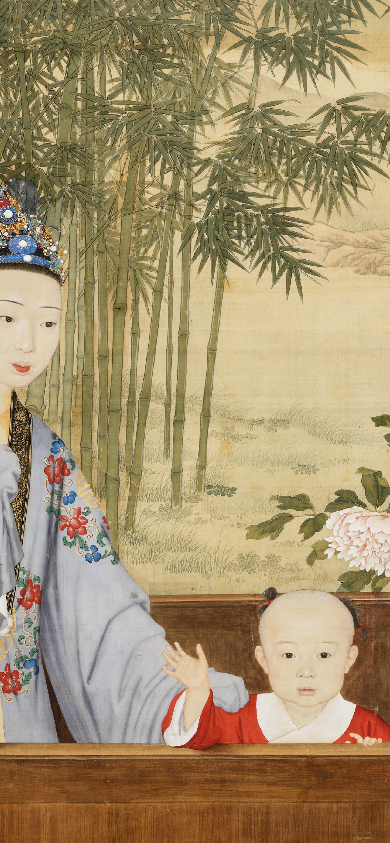 清人画弘历妃及颙琰孩提时像轴 - 故宫博物院 - 故宫壁纸