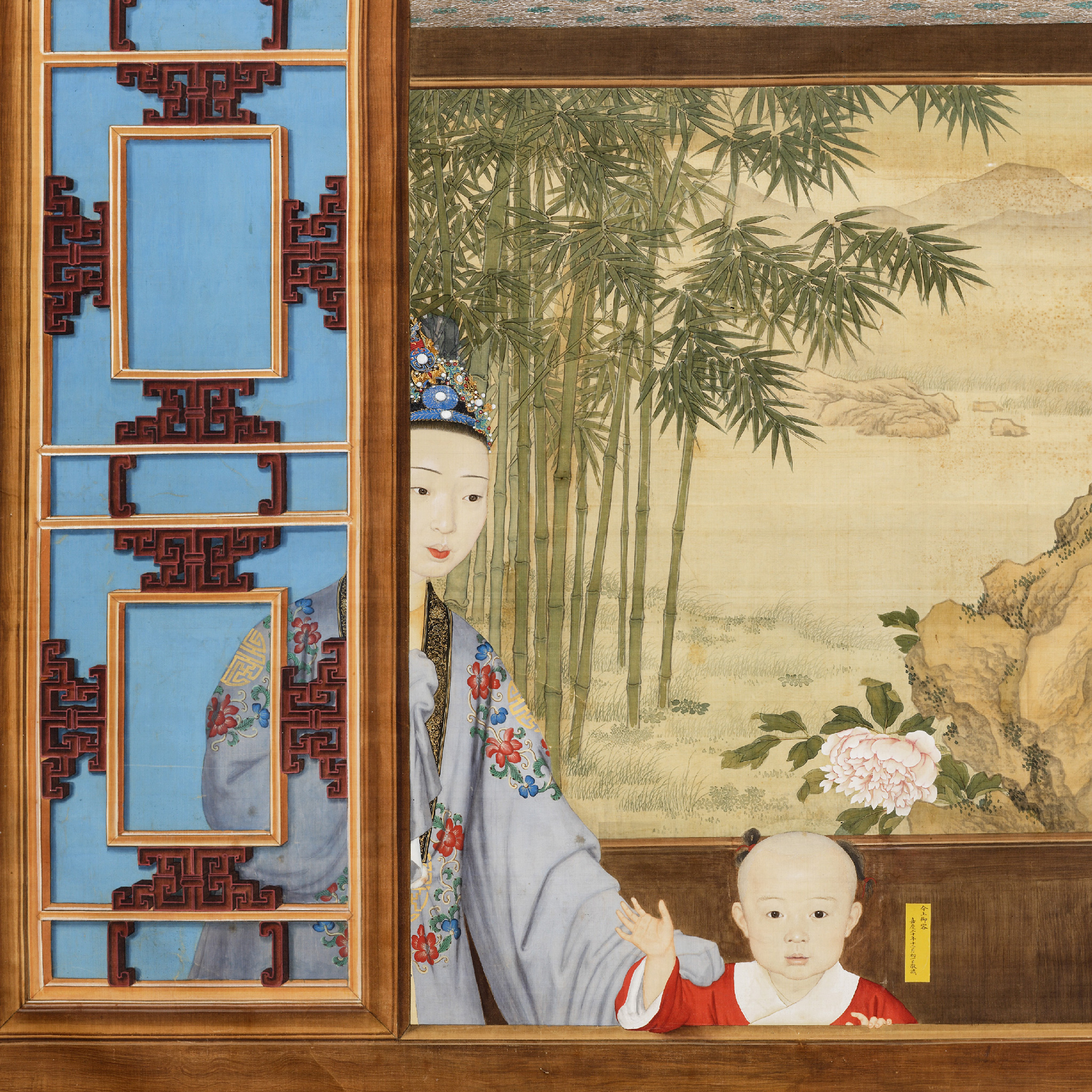 清人画弘历妃及颙琰孩提时像轴 - 故宫博物院 - 故宫壁纸
