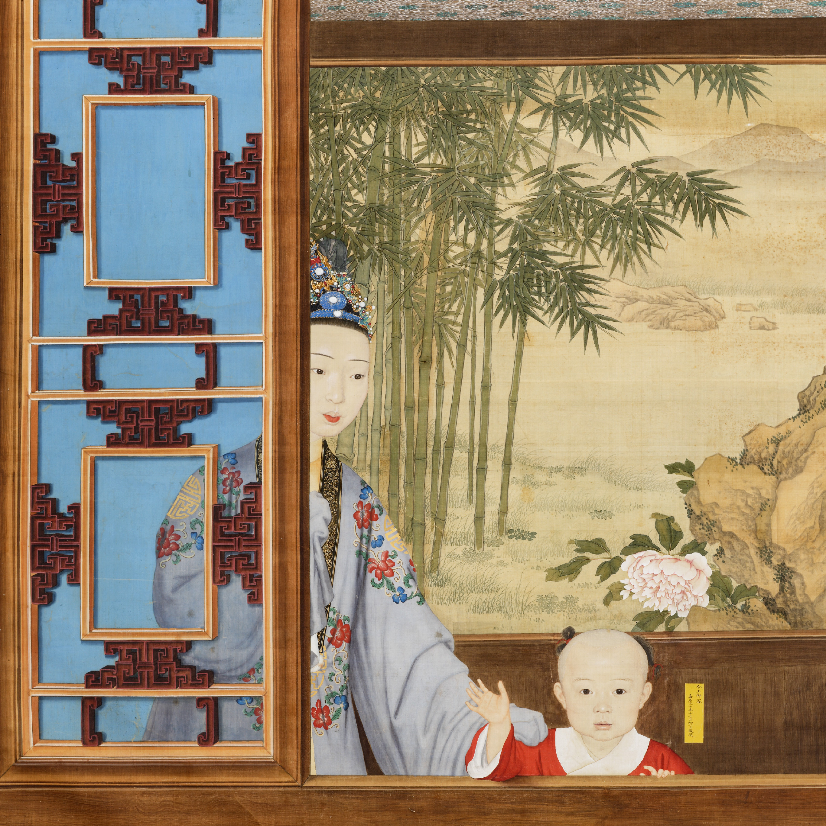 清人画弘历妃及颙琰孩提时像轴 - 故宫博物院 - 故宫壁纸