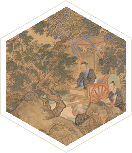 明  仇英人物故事册·子路问津