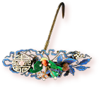点翠镶料珠万福万寿纹头花 点翠镶料珠万福万寿纹头花
